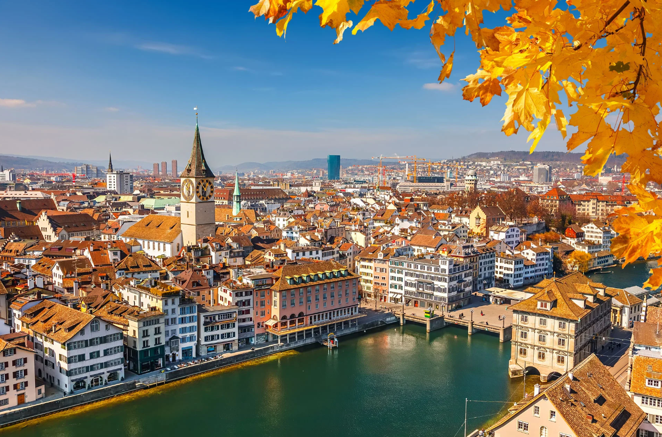 Thành phố Zurich, Thụy Sĩ vào mùa thu.png